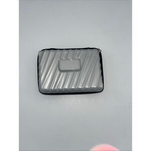 TUMI for Delta Silver Hard Shell Travel Kit Case w/Accessories Included 6” x 4”